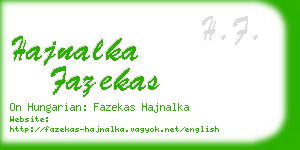 hajnalka fazekas business card